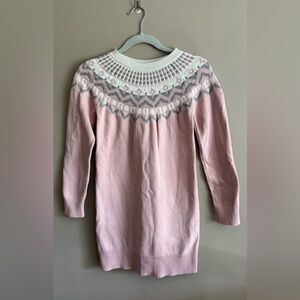 Girls GapKids Fall Winter Fashion Pink Sweater Dress, Size Large 10/12